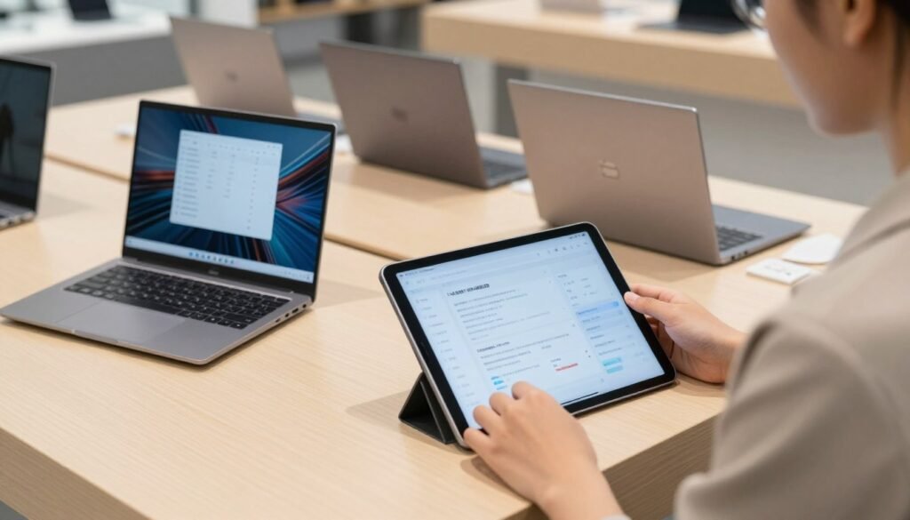 Person shopping for a laptop from the top 10 laptops of 2026 list