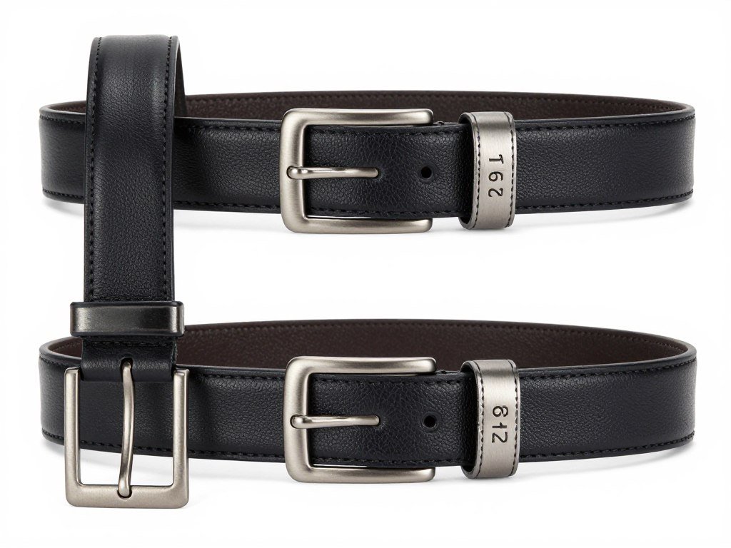 Different belt widths compared side by side showing dress and casual options