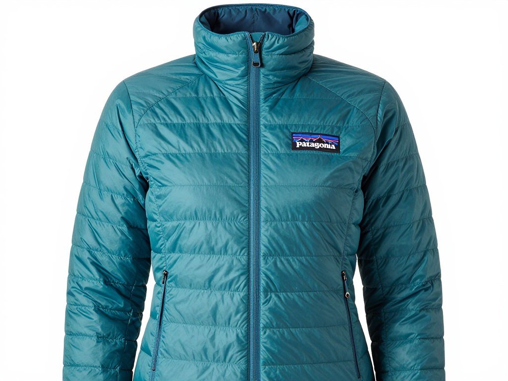 Patagonia Women's Nano Puff lightweight jacket for women in teal color showing quilted design