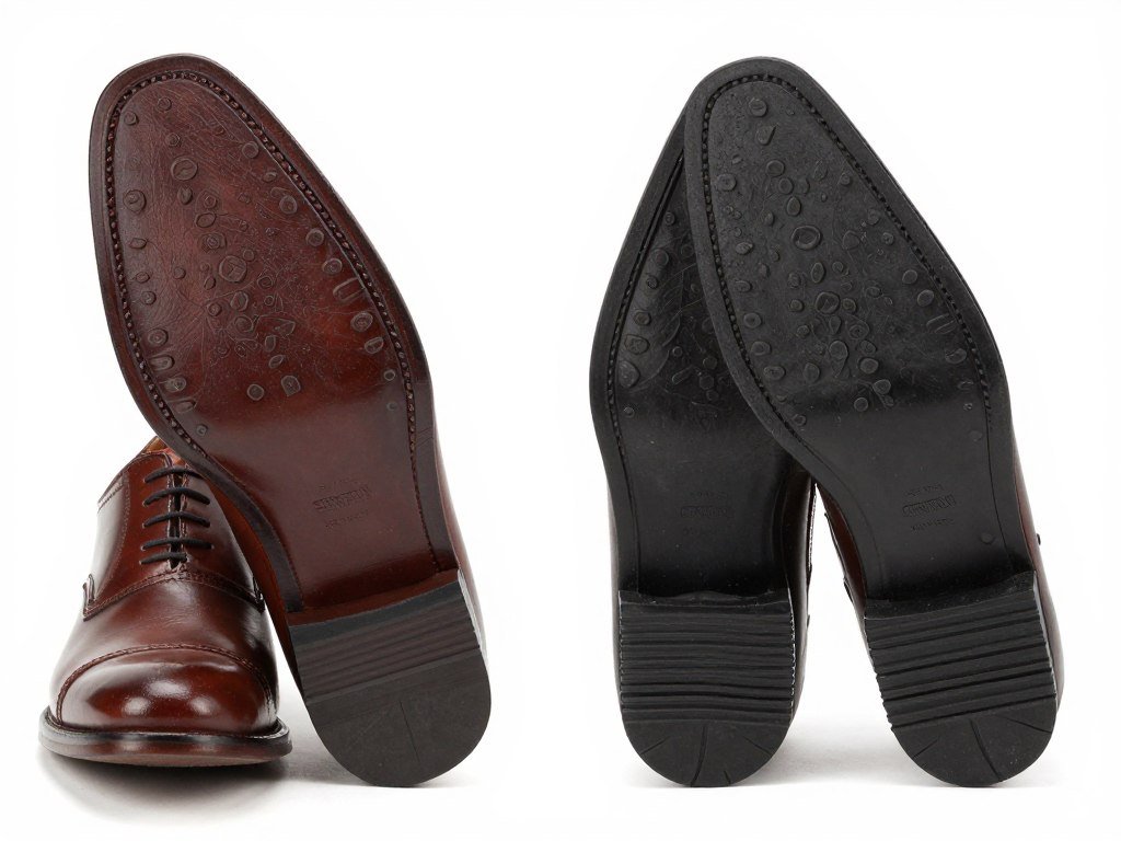 rubber vs leather sole men's dress shoes for work