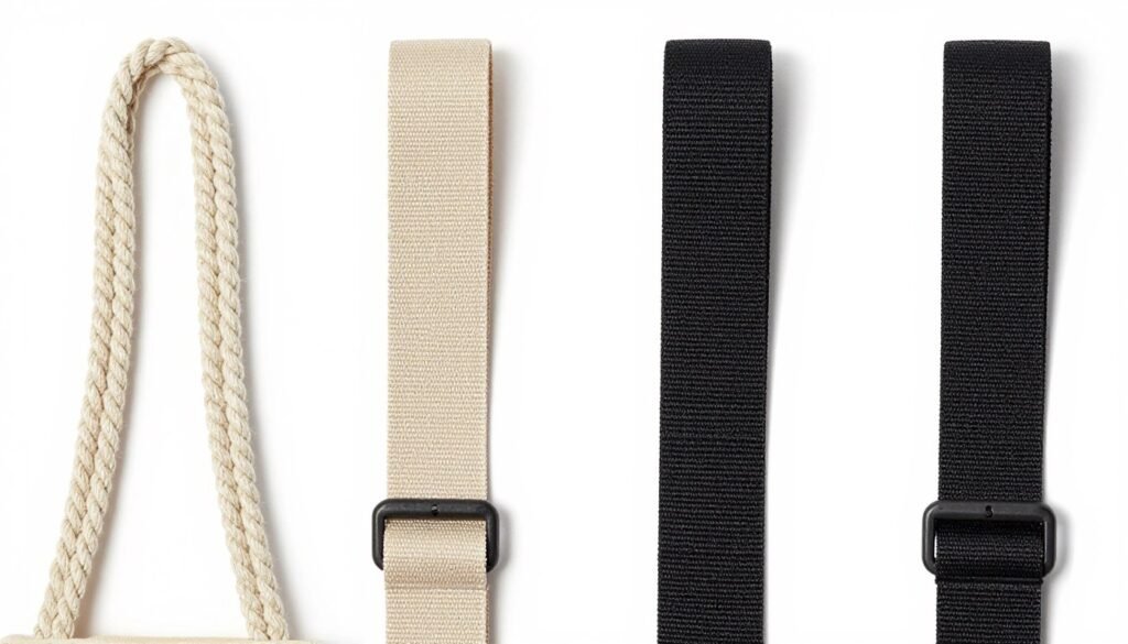 beach bag straps comparison showing different handle types
